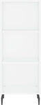 vidaXL - Dressoir - 34,5x32,5x90 - cm - bewerkt - hout - wit