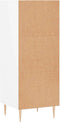 vidaXL - Dressoir - 34,5x32,5x90 - cm - bewerkt - hout - wit