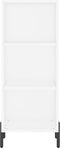 vidaXL - Dressoir - 34,5x32,5x90 - cm - bewerkt - hout - wit