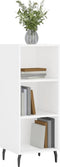 vidaXL - Dressoir - 34,5x32,5x90 - cm - bewerkt - hout - wit