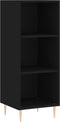 vidaXL - Dressoir - 34,5x32,5x90 - cm - bewerkt - hout - zwart