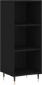 vidaXL - Dressoir - 34,5x32,5x90 - cm - bewerkt - hout - zwart