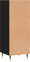 vidaXL - Dressoir - 34,5x32,5x90 - cm - bewerkt - hout - zwart