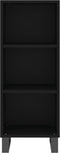 vidaXL - Dressoir - 34,5x32,5x90 - cm - bewerkt - hout - zwart