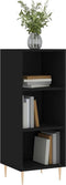 vidaXL - Dressoir - 34,5x32,5x90 - cm - bewerkt - hout - zwart