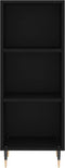 vidaXL - Dressoir - 34,5x32,5x90 - cm - bewerkt - hout - zwart