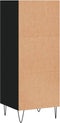vidaXL - Dressoir - 34,5x32,5x90 - cm - bewerkt - hout - zwart