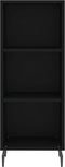 vidaXL - Dressoir - 34,5x32,5x90 - cm - bewerkt - hout - zwart