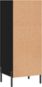 vidaXL - Dressoir - 34,5x32,5x90 - cm - bewerkt - hout - zwart