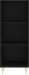 vidaXL - Dressoir - 34,5x32,5x90 - cm - bewerkt - hout - zwart