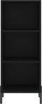 vidaXL - Dressoir - 34,5x32,5x90 - cm - bewerkt - hout - zwart