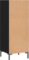 vidaXL - Dressoir - 34,5x32,5x90 - cm - bewerkt - hout - zwart