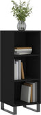 vidaXL - Dressoir - 34,5x32,5x90 - cm - bewerkt - hout - zwart