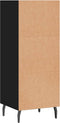 vidaXL - Dressoir - 34,5x32,5x90 - cm - bewerkt - hout - zwart