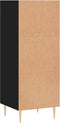 vidaXL - Dressoir - 34,5x32,5x90 - cm - bewerkt - hout - zwart