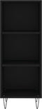 vidaXL - Dressoir - 34,5x32,5x90 - cm - bewerkt - hout - zwart