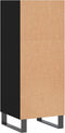 vidaXL - Dressoir - 34,5x32,5x90 - cm - bewerkt - hout - zwart