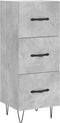 vidaXL - Dressoir - 34,5x34x90 - cm - bewerkt - hout - betongrijs
