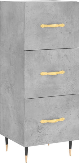 vidaXL - Dressoir - 34,5x34x90 - cm - bewerkt - hout - betongrijs
