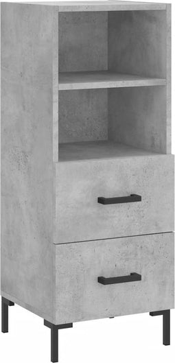 vidaXL - Dressoir - 34,5x34x90 - cm - bewerkt - hout - betongrijs