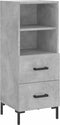 vidaXL - Dressoir - 34,5x34x90 - cm - bewerkt - hout - betongrijs