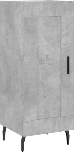 vidaXL - Dressoir - 34,5x34x90 - cm - bewerkt - hout - betongrijs