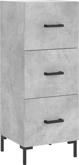vidaXL - Dressoir - 34,5x34x90 - cm - bewerkt - hout - betongrijs