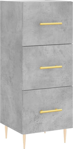 vidaXL - Dressoir - 34,5x34x90 - cm - bewerkt - hout - betongrijs