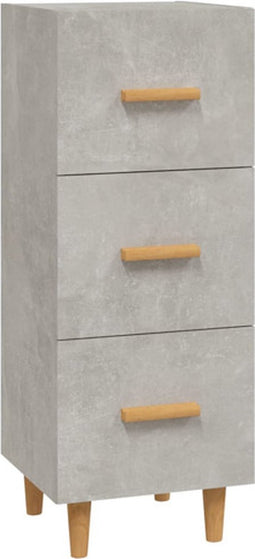 vidaXL - Dressoir - 34,5x34x90 - cm - bewerkt - hout - betongrijs