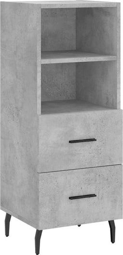 vidaXL - Dressoir - 34,5x34x90 - cm - bewerkt - hout - betongrijs