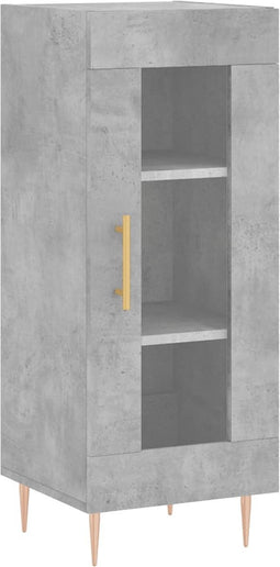 vidaXL - Dressoir - 34,5x34x90 - cm - bewerkt - hout - betongrijs