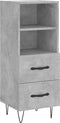 vidaXL - Dressoir - 34,5x34x90 - cm - bewerkt - hout - betongrijs