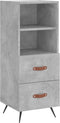 vidaXL - Dressoir - 34,5x34x90 - cm - bewerkt - hout - betongrijs