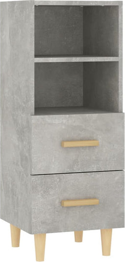 vidaXL - Dressoir - 34,5x34x90 - cm - bewerkt - hout - betongrijs