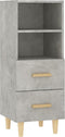 vidaXL - Dressoir - 34,5x34x90 - cm - bewerkt - hout - betongrijs