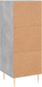 vidaXL - Dressoir - 34,5x34x90 - cm - bewerkt - hout - betongrijs
