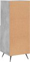 vidaXL - Dressoir - 34,5x34x90 - cm - bewerkt - hout - betongrijs