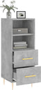 vidaXL - Dressoir - 34,5x34x90 - cm - bewerkt - hout - betongrijs