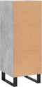 vidaXL - Dressoir - 34,5x34x90 - cm - bewerkt - hout - betongrijs