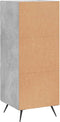 vidaXL - Dressoir - 34,5x34x90 - cm - bewerkt - hout - betongrijs