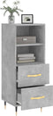 vidaXL - Dressoir - 34,5x34x90 - cm - bewerkt - hout - betongrijs