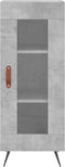 vidaXL - Dressoir - 34,5x34x90 - cm - bewerkt - hout - betongrijs