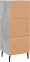 vidaXL - Dressoir - 34,5x34x90 - cm - bewerkt - hout - betongrijs