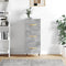 vidaXL - Dressoir - 34,5x34x90 - cm - bewerkt - hout - betongrijs