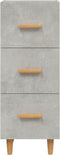 vidaXL - Dressoir - 34,5x34x90 - cm - bewerkt - hout - betongrijs