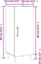 vidaXL - Dressoir - 34,5x34x90 - cm - bewerkt - hout - betongrijs