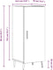 vidaXL - Dressoir - 34,5x34x90 - cm - bewerkt - hout - betongrijs