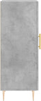 vidaXL - Dressoir - 34,5x34x90 - cm - bewerkt - hout - betongrijs