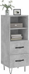 vidaXL - Dressoir - 34,5x34x90 - cm - bewerkt - hout - betongrijs