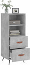 vidaXL - Dressoir - 34,5x34x90 - cm - bewerkt - hout - betongrijs